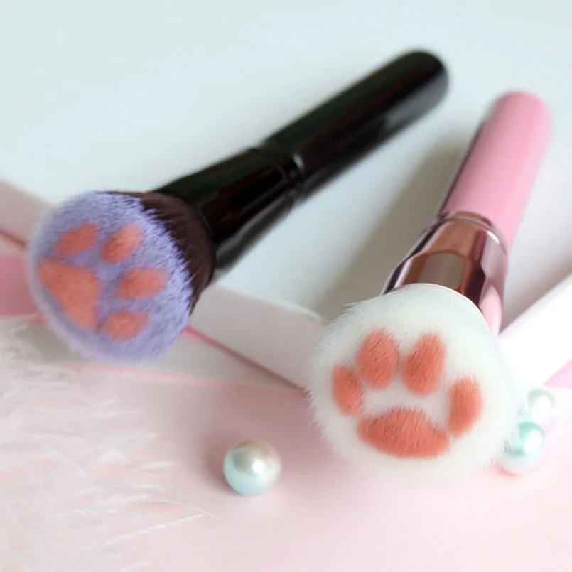 1 шт порошок Кисть для макияжа с принтом кошачий коготь Уход за кожей лица