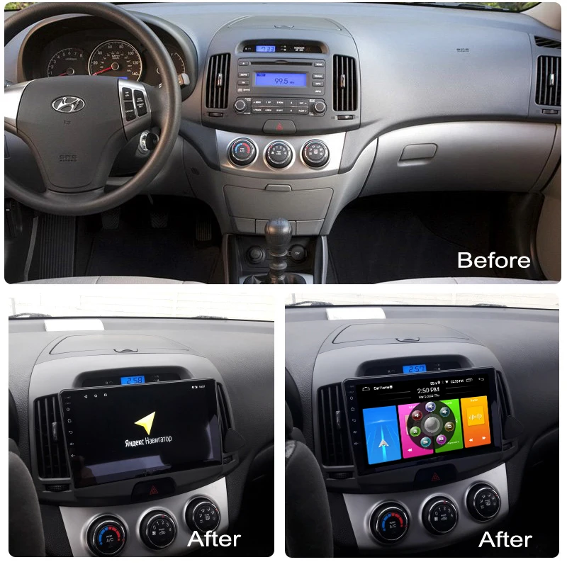 Car Radio Android 10.0 GPS Navigation For HYUNDAI Elantra 2011 Head Unit Usb Multimedia Cassette Recorder Player Full Touch | Автомобили и