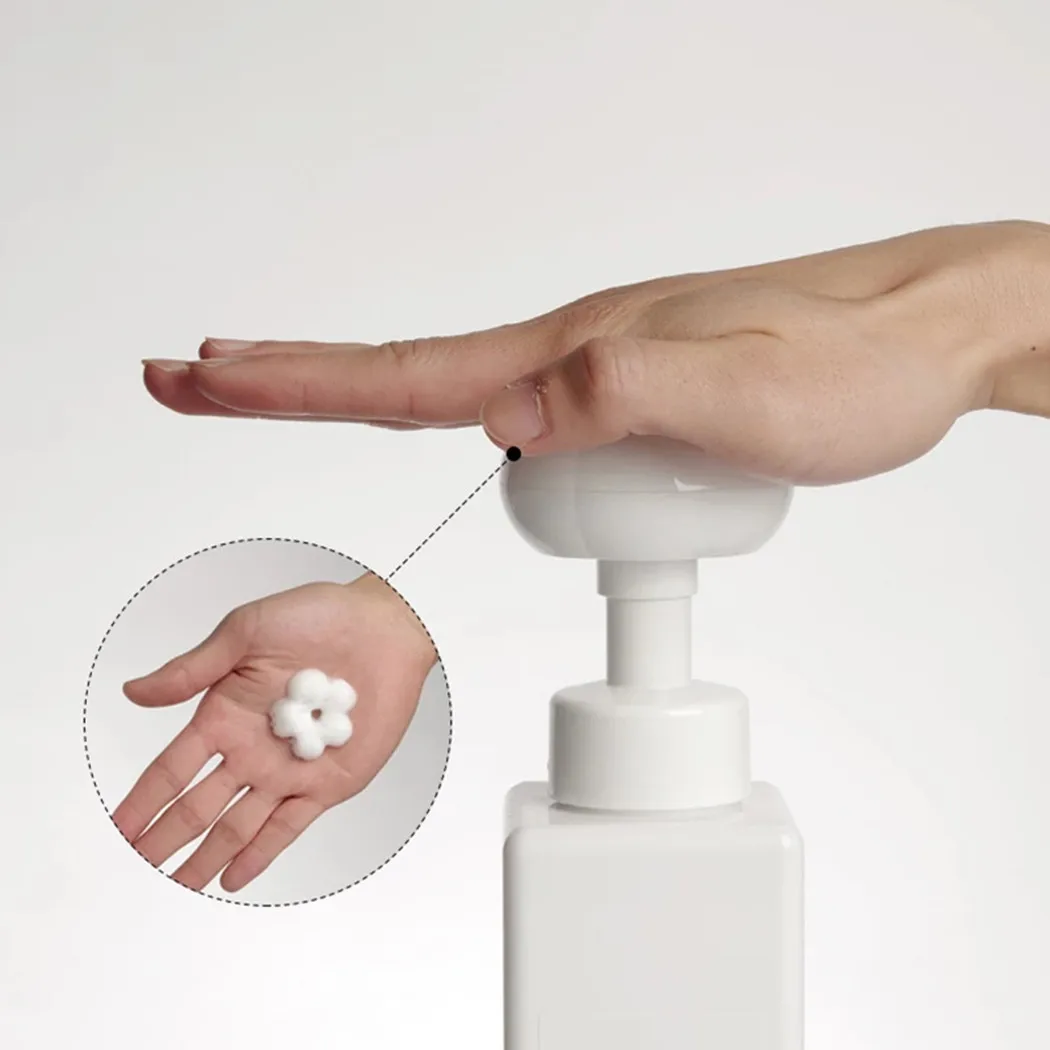 

250/450ML Liquid Soap Dispenser Flower Foam Press Pump Bottles Refillable Hand Soap White Bathroom Pump Empty Bottle Home Supply