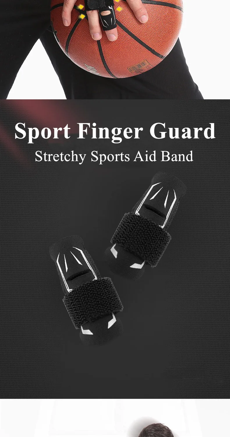 Finger Splint Guard Bands Compression Breathable Finger Sleeves for Basketball Stretchy Sports Aid Support Wrap Caps Protector