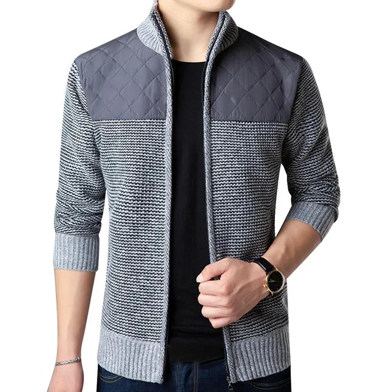 

Vogue Sweater Men Autumn Winter SweaterCoats Male Thick Faux Fur Wool Mens Sweater Jackets Casual Zipper Knitwear Size M-3XL