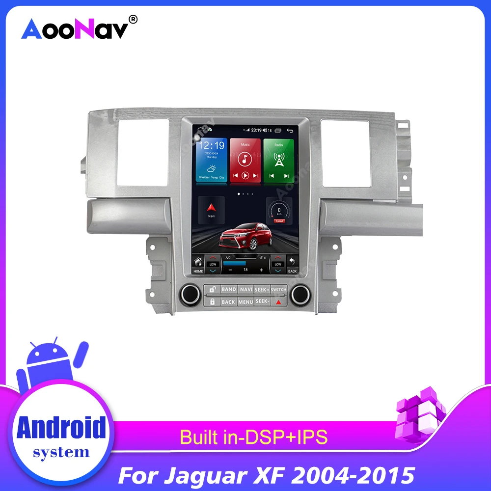 

128G Android Tesla экран для Jaguar XF 2004-2015 автомобильное радио GPS-навигация автомобильный мультимедийный видеоплеер магнитофон Carplay