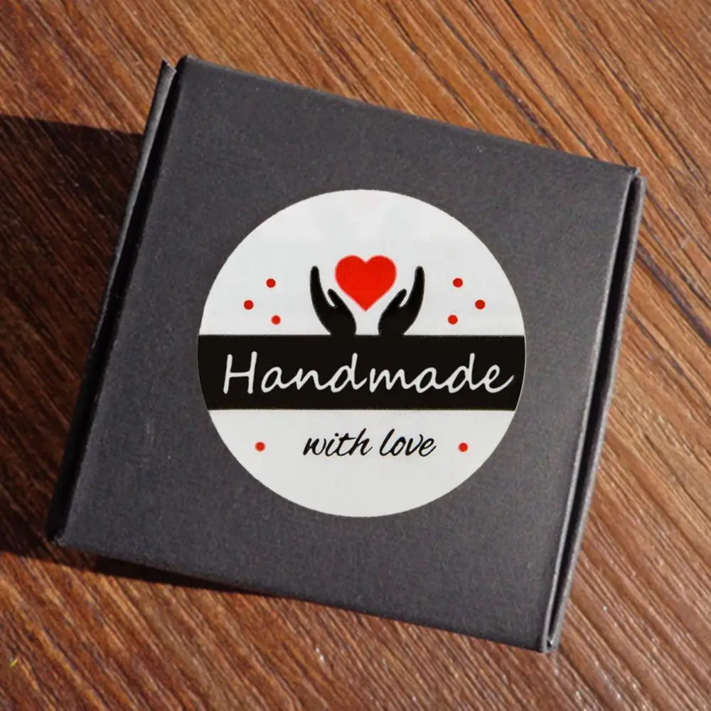 500 шт./компл. наклейка ручной работы с любовью s самоклеящаяся лента круглые