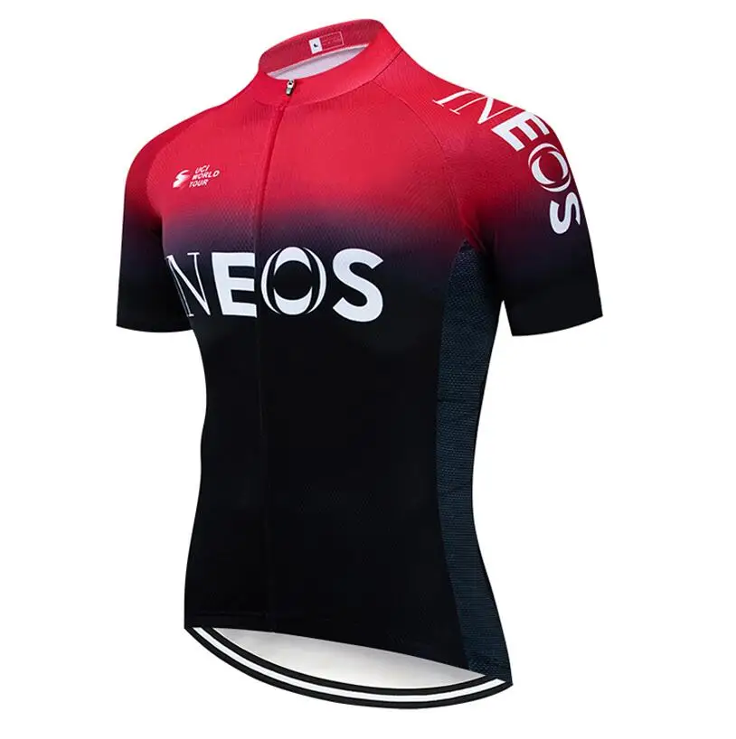 Командный, черный, белый, INEOS PRO, для велоспорта, Джерси, нагрудники, шорты, костюм, Ropa Ciclismo, мужская летняя быстросохнущая одежда для велоспорта - Цвет: Красный