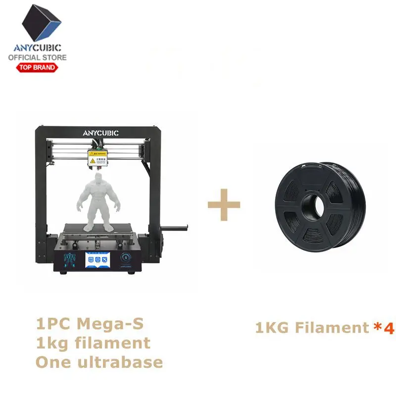 ANYCUBIC Mega-S 3d принтер обновленный принтер большого размера плюс металлический TFT экран 3d Высокоточный 3D Drucker