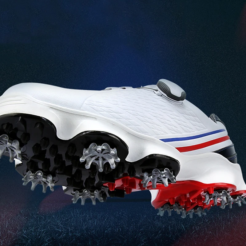 Hot Golf Men Shoes Waterproof Antiskid Breathable Button Buckle Sports Shoe Spiked Nail Training Sneakers MVI-ing | Спорт и