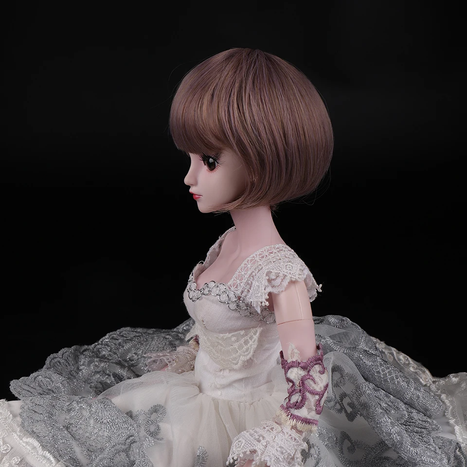 Cataleya BJD парик 1/3 1/4 короткие черные прямые и кудрявые челки волос Высокая температура волокна для куклы