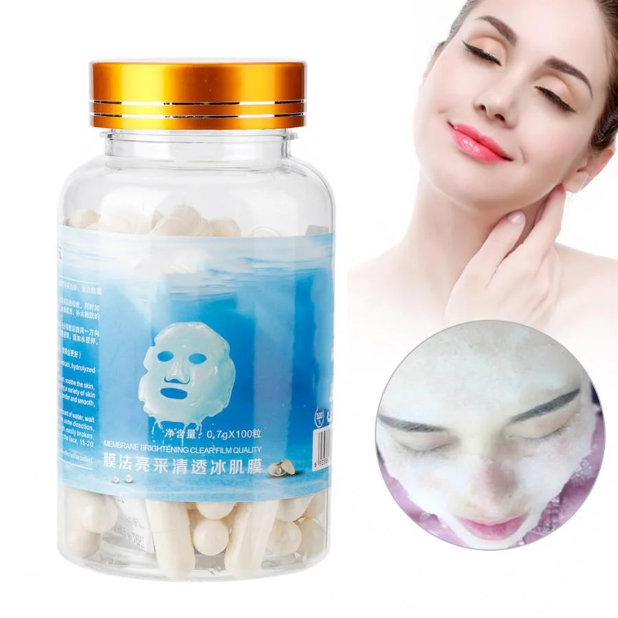 

100pcs Capsule Masks Hyaluronic Acid Silk Collagen Moisturizing Brightening Skin care