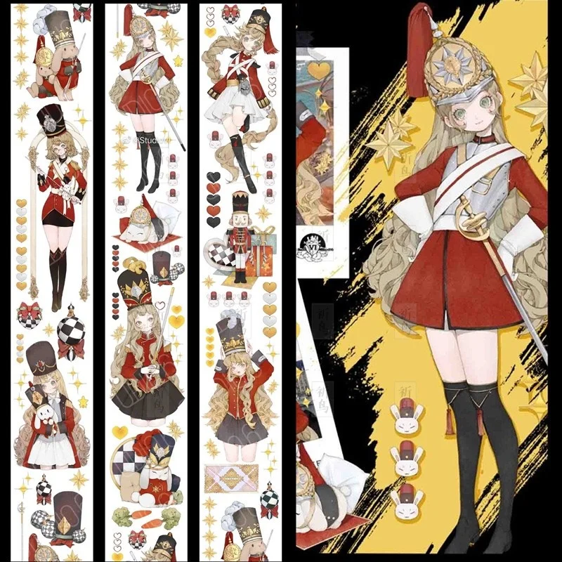 

1 Loop Rabbit Soldier Journal Washi Tape Special Oil Taiwanese Character Collage New