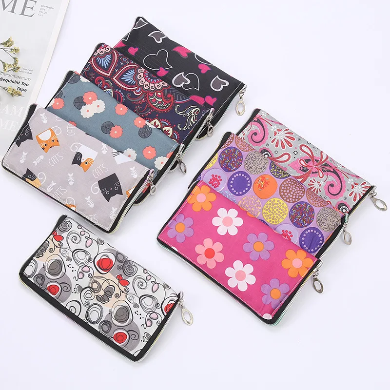 

1PC Unisex Foldable Capacity Handy Shopping Bag Reusable Tote Pouch Recycle Storage Handbags Floral Colorful Sample Travel Ba
