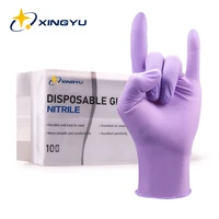 nitrile gloves 100pcs xingyu purple food grade waterproof house industrial kitchen garden use disposable work 100 nitrile