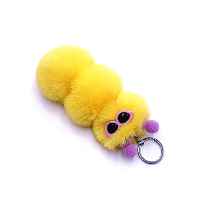

15cm/6inch Realistic Soft Plush Stuffed Caterpillar Keychain Miniature Decoration Doll Mini Joint Caterpillar Pendant