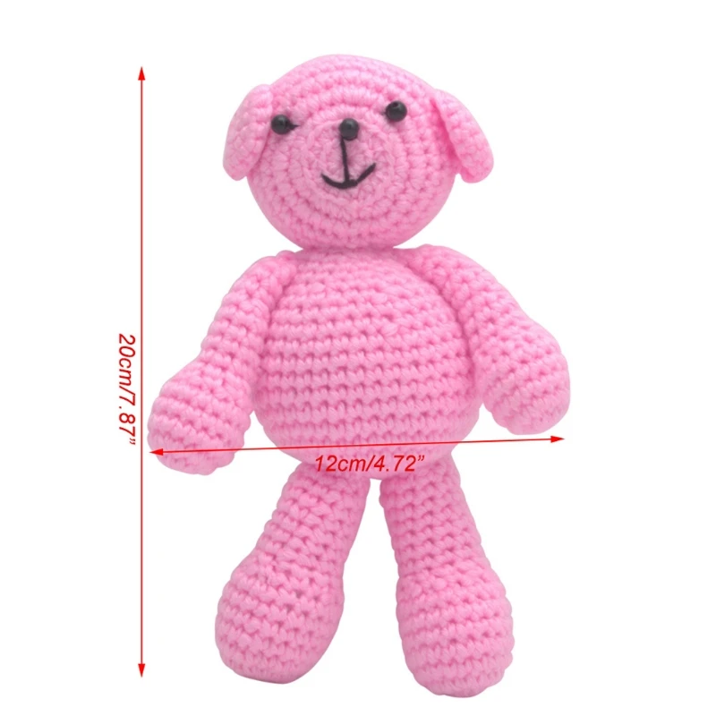 

Newborn Baby Girls Boys Bear Photography Prop Photo Crochet Knit Toy Cute Gift Drop Ship