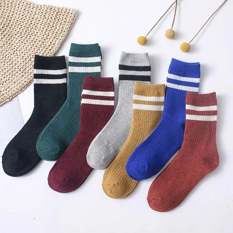 Модные осенне зимние женские толстые носки японские повседневные хлопковые