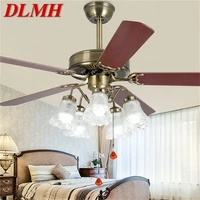 dlmh ceiling fan light large 52 inch lamp with remote control modern simple led for home living room