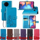Кожаный чехол-бумажник с подставкой и цветочным рисунком для телефона Huawei Honor 50 Lite, мягкий чехол для телефона
