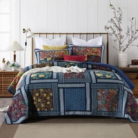 chausub patchwork bedspread quilt set cotton 3pcs vintage quilted double blanket for bed king summer coverlets for home decor