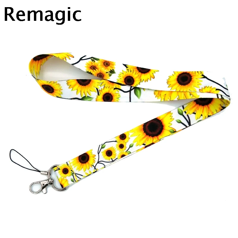 

Sunflowers flowers 90s animal meme kids couple funny Neck Strap Lanyards ID badge card holder keychain Mobile Phone Strap Gifts