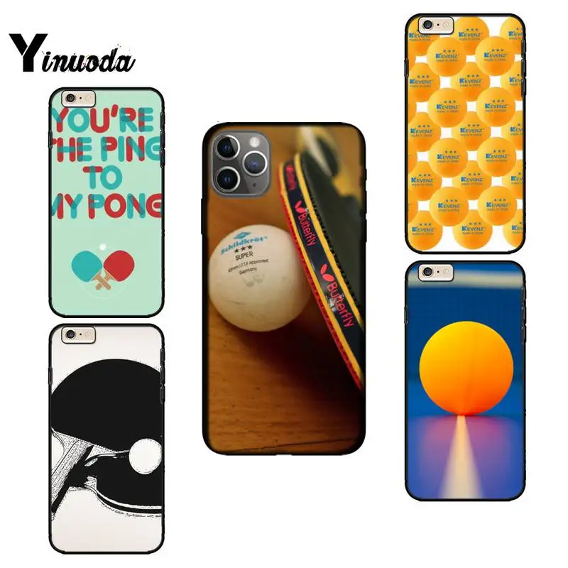Силиконовый чехол Yinuoda для телефона с ракеткой настольного тенниса и мячом iPhone 12 8