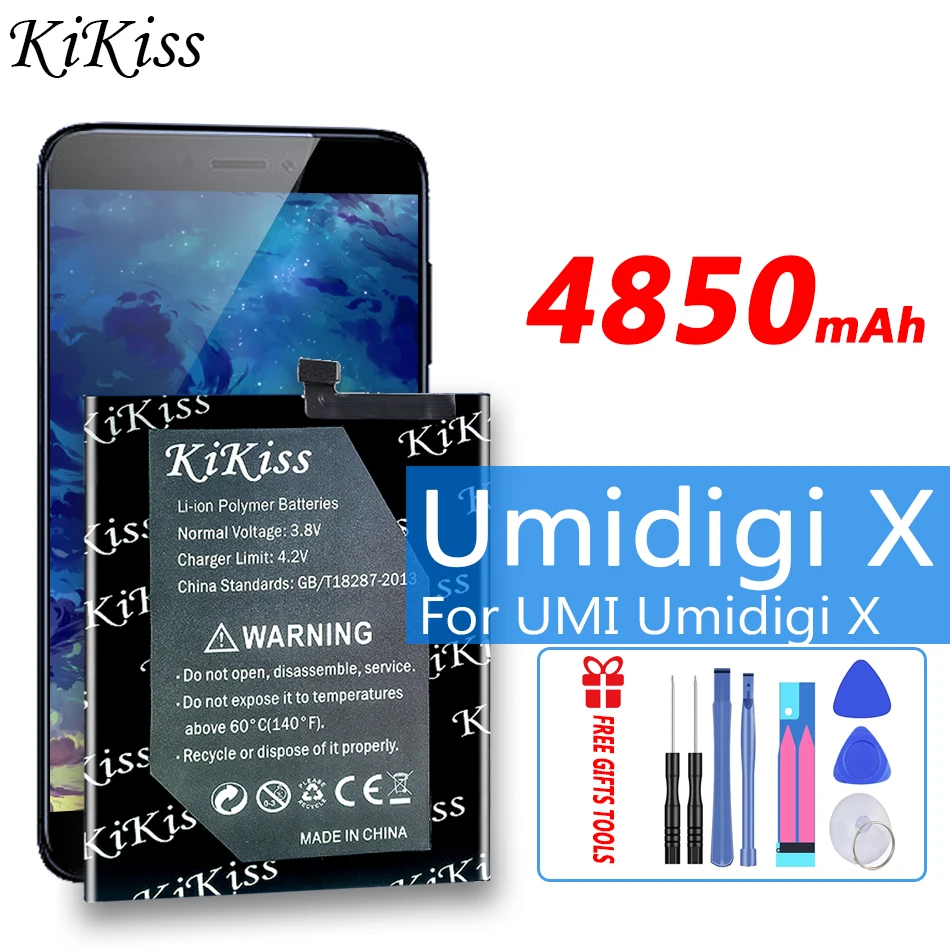 kikiss replacement 4850mah battery for umi umidigi x big power bateria free global shipping