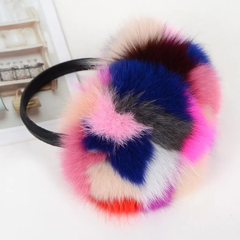 Женские теплые зимние наушники из натурального Лисьего меха 6 цветов|fur earmuffs|earmuffs