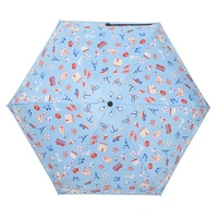 mini 5 folding cute cartoon kids umbrella rain girls and boys wind resistant small size portable children gift sun umbrellas