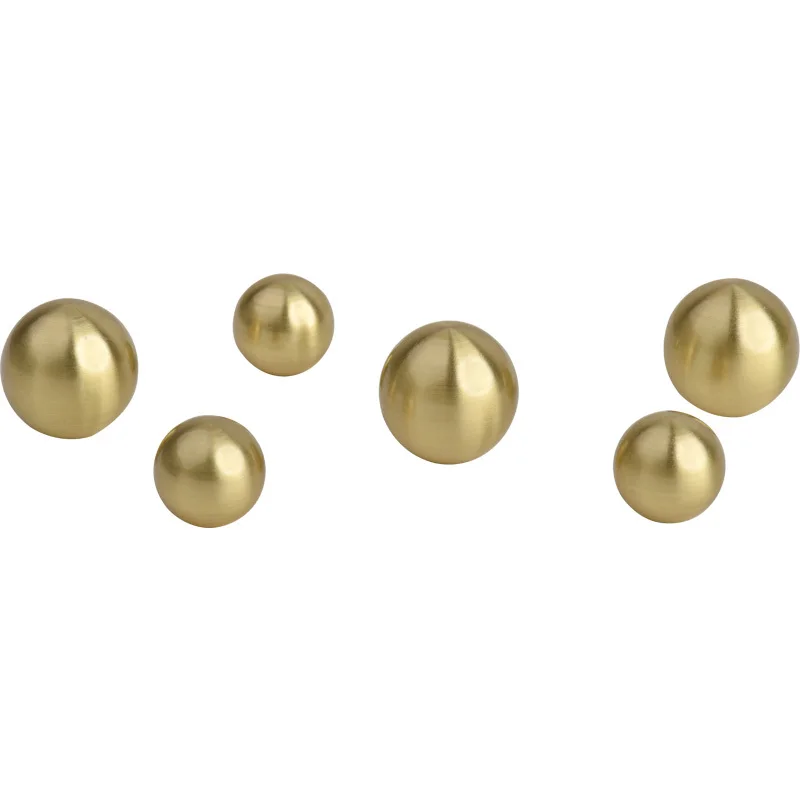 Золотые круглые однотонные латунные ручки для шкафа и винтажные выдвижных