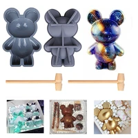 new cute 3d bear breakable chocolate cake decorating tools bakeware silicone mold art diy creative mousse cake fondant mould
