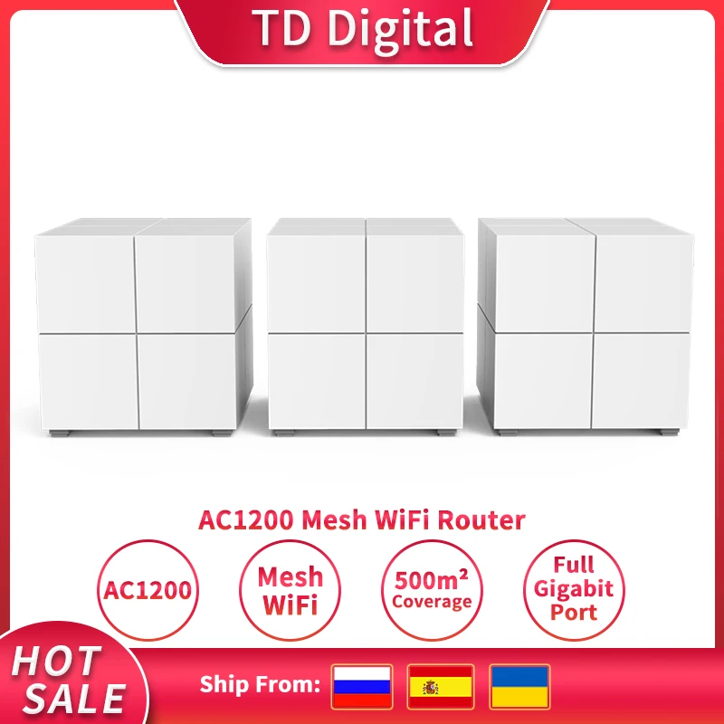 Nova GW6 сетки маршрутизатор Wi Fi полного доступа к домашнему Gigabit Системы Roteador с AC1200 2