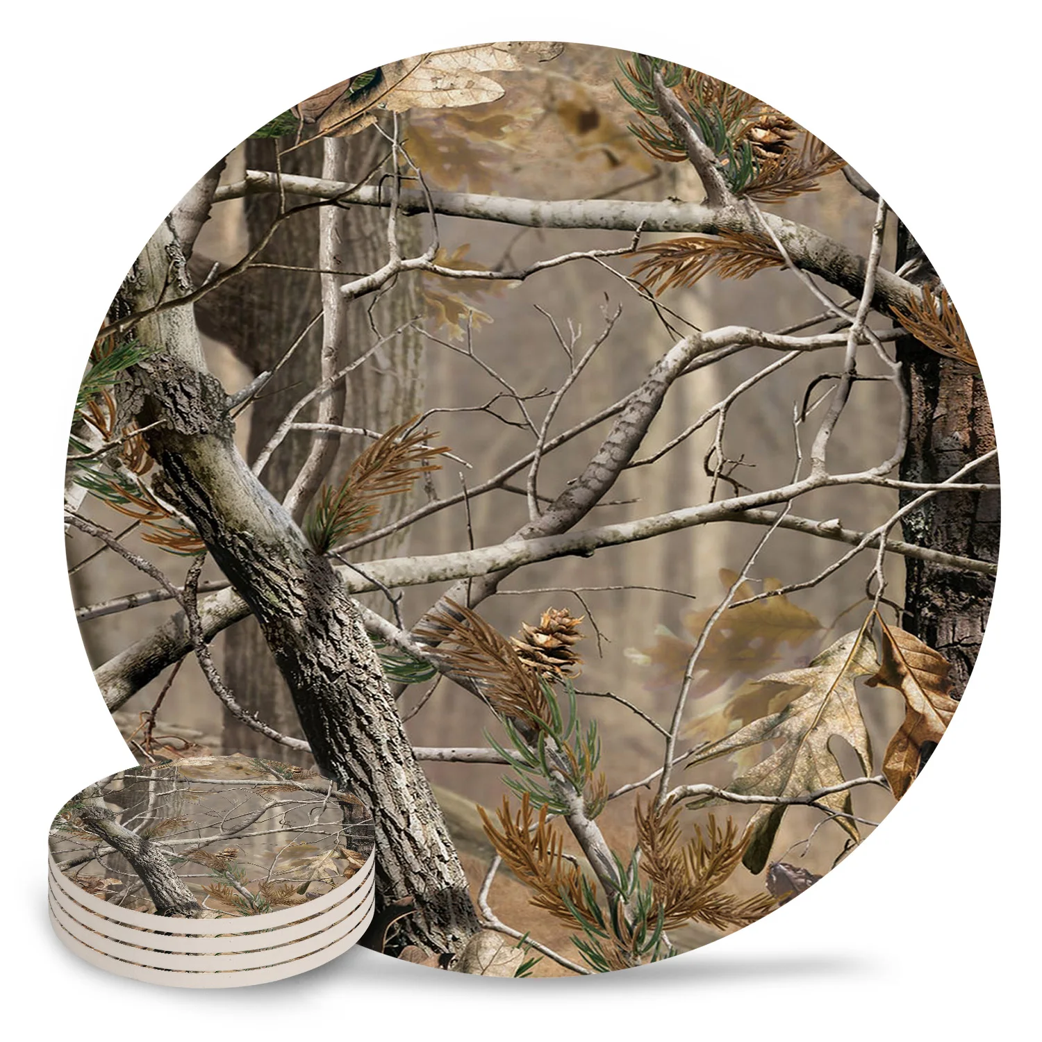 Креативный подстаканник осенний лес ветви напиток кофейная чашка коврик чайный