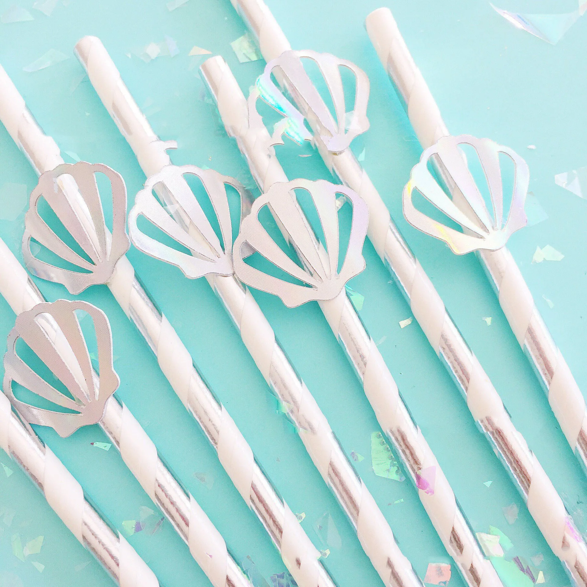 Русалка морская лошадь Бронзирующая пищевая бумага креативные соломинки