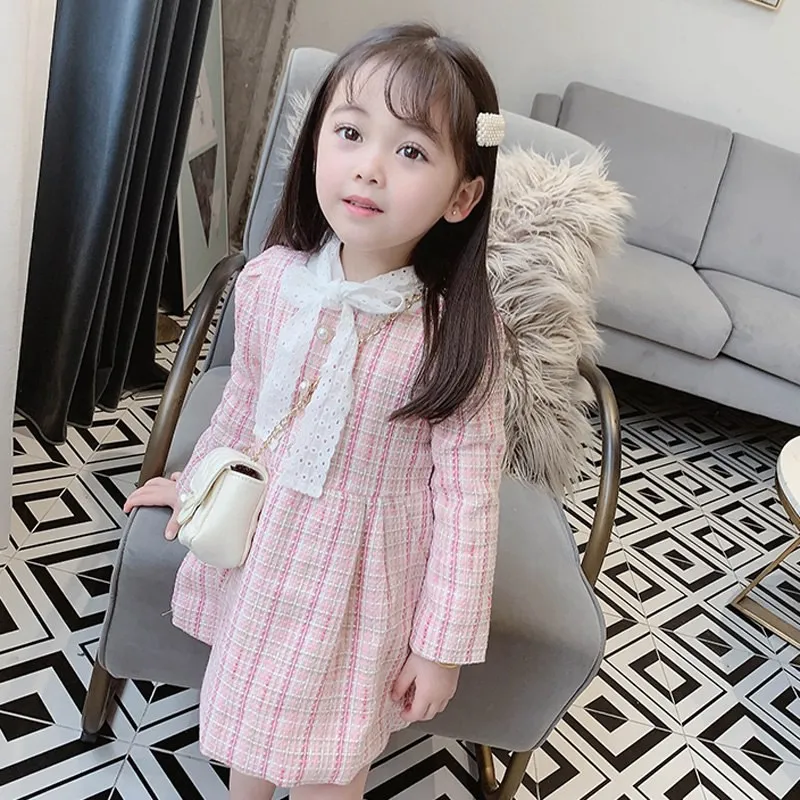 Коллекция 2019 года модное осенне-зимнее платье принцессы с длинными рукавами