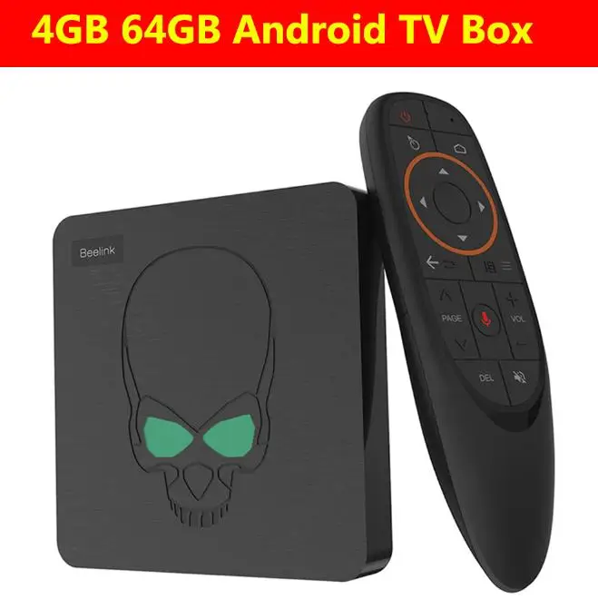 only 4GB 64GB TV Box Beelink GT-King Android 9,0 tv Box Amlogic S922X 4 Гб LPDDR4 64 Гб rom 2,4G+ 5,8G WiFi BT 4,1 4K 2,4G голосовой пульт дистанционного управления - Цвет: only 4GB 64GB TV Box
