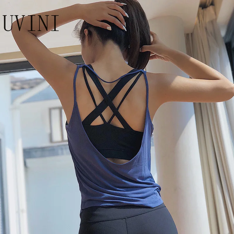 Женская футболка с открытой спиной для йоги Спортивная дышащая