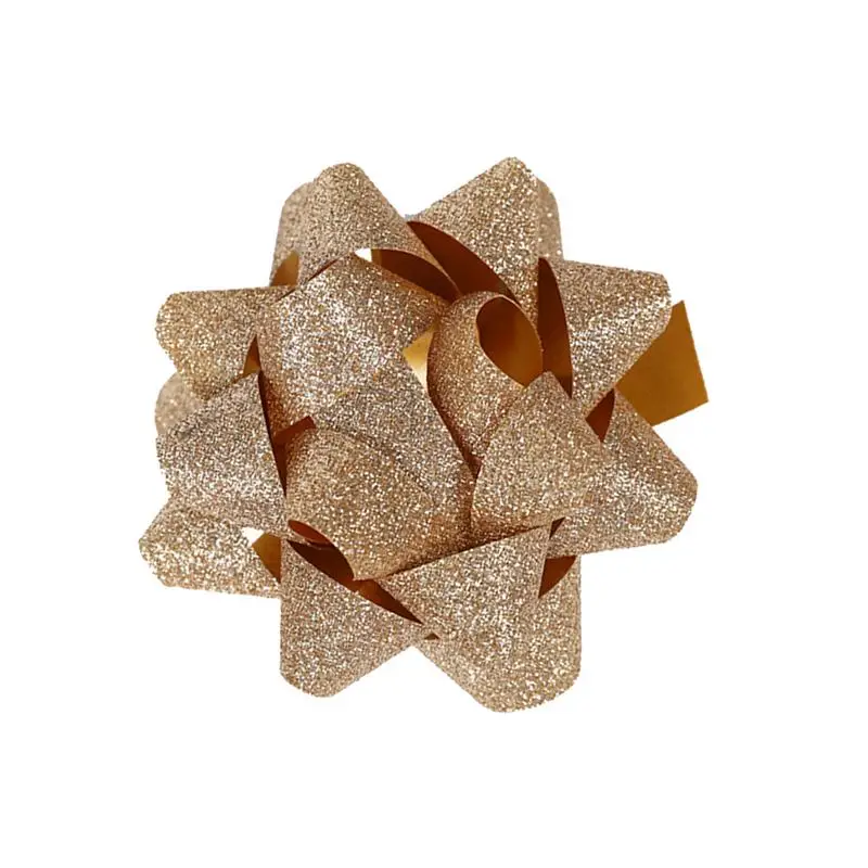 

Gift Bows Ribbon Knot Adhesive Basket Bows for Wedding Gift Wrapping Car Decoration (Golden)