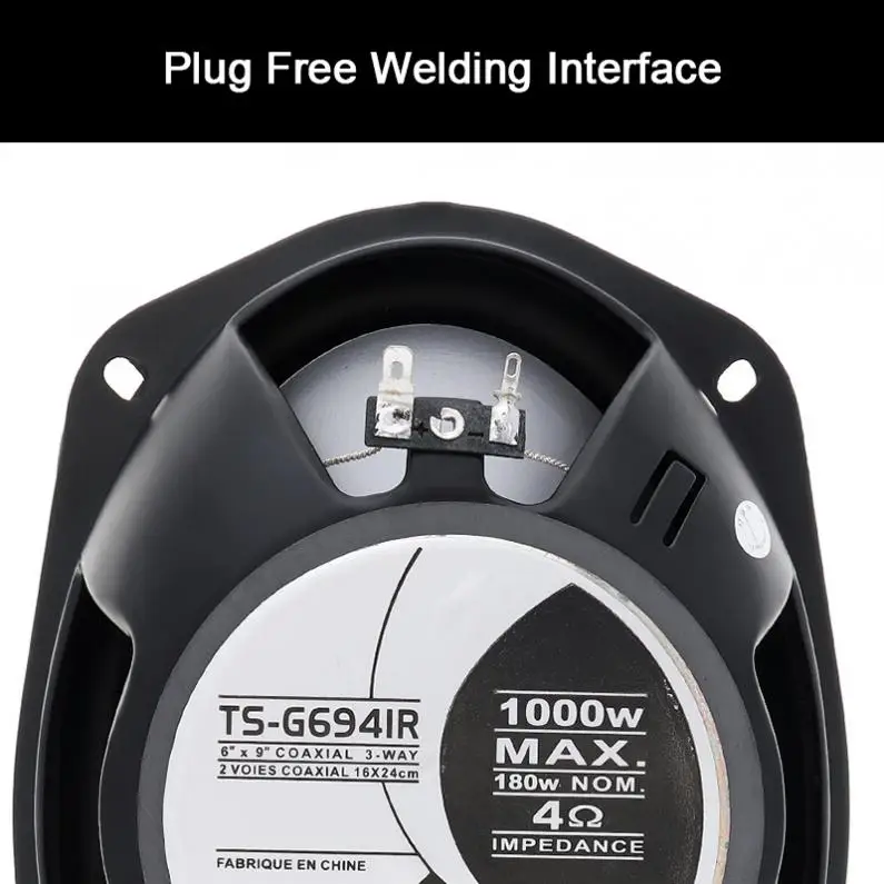 Универсальные 3 сторонние автомобильные коаксиальные стереодинамики 2 шт. 6x9
