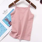 Корейский Стиль из джерсовой ткани Детский комбинезон для подростков майка 1-10years 2021 летнее платье на бретельках для девочек, топы для детей, для детей от двух до шести лет модный детский хлопок нижнее белье для девочек
