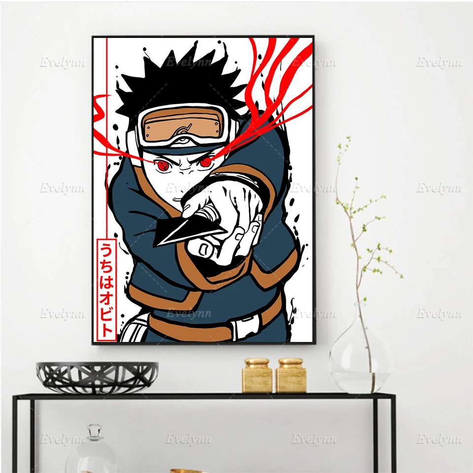 

Modern Nordic Wall Art Canvas Painting Anime Obito Uchiha Poster Print Home Decor Modular Pictures Boy'S Living Room Unique Gift
