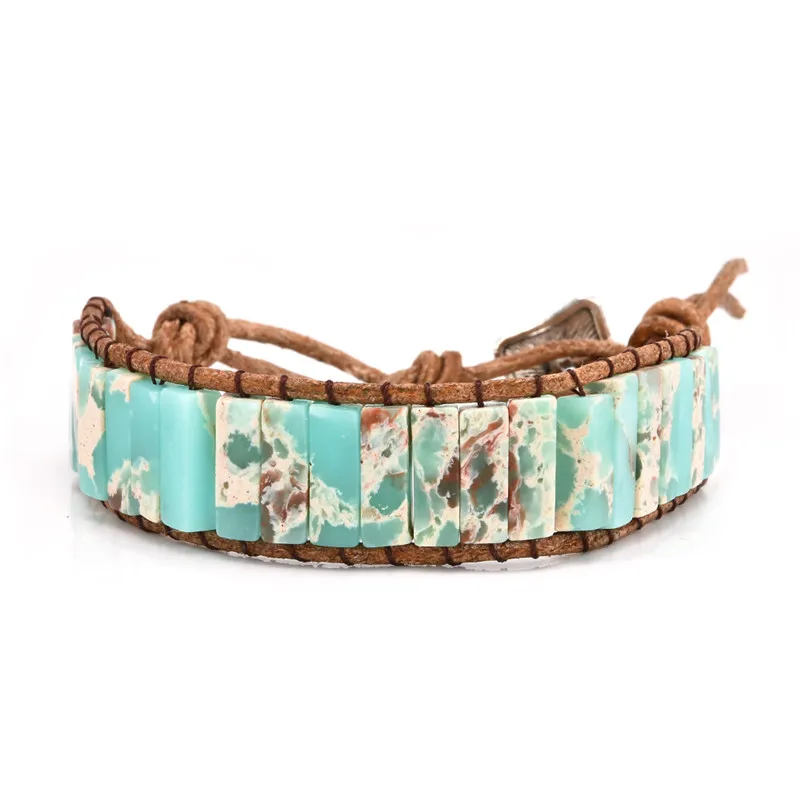 Браслет из натурального камня с 7 чакрами ручной работы браслет бусинами кожаная