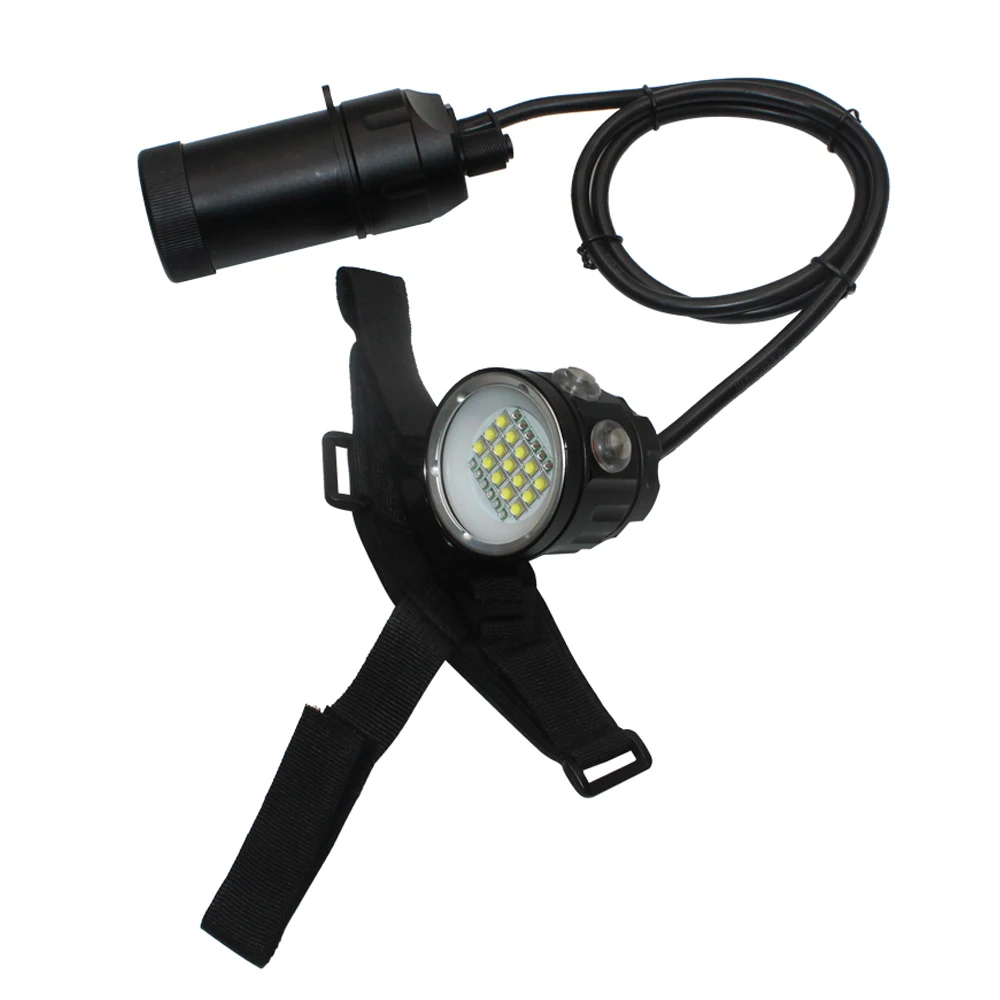 値段 27 Ledキャニスターダイビングビデオライト防水 100 メートル水中xm L2 スキューバダイビングトーチ充電式 18650 は、分割懐中電灯
