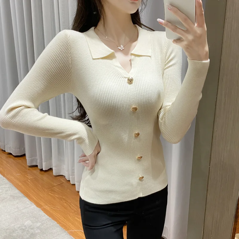 

Sexy Turn Down Neck Sweater Women 2020 Autumn Winter Clothes Sueter Mujer Zip Christmas Sweaters Pink Plus Size Pullovers Ladies