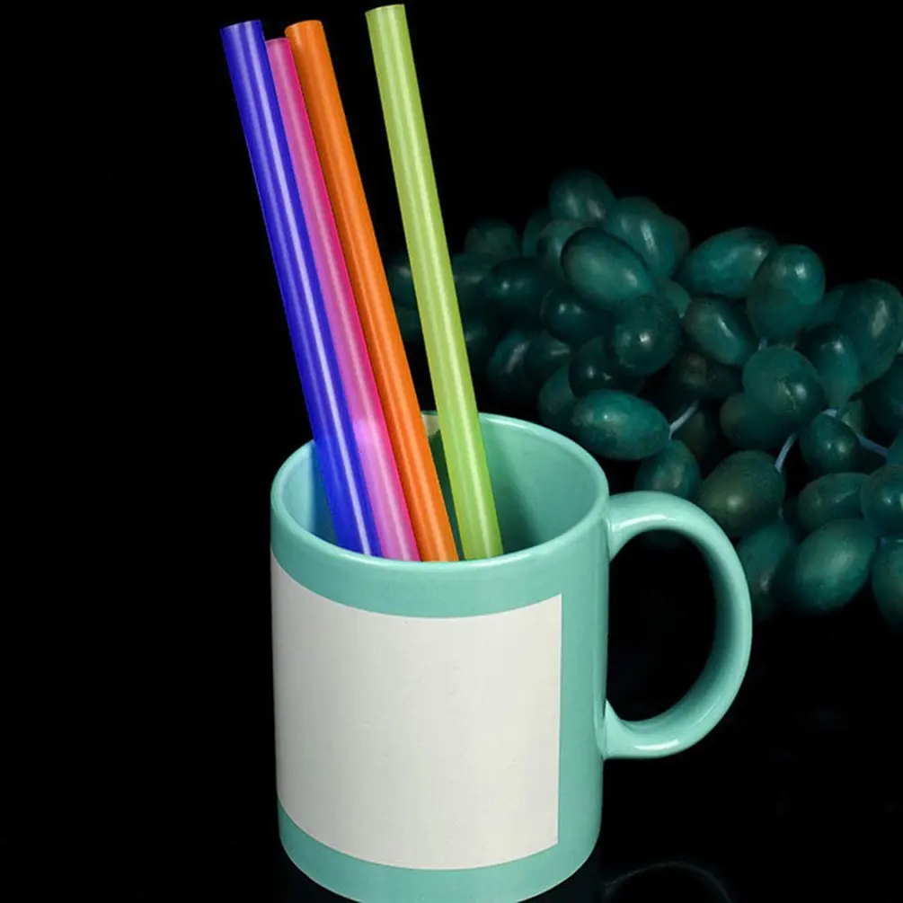 100 шт. красочные большие питьевые соломинки молочные коктейли смузи пластиковая
