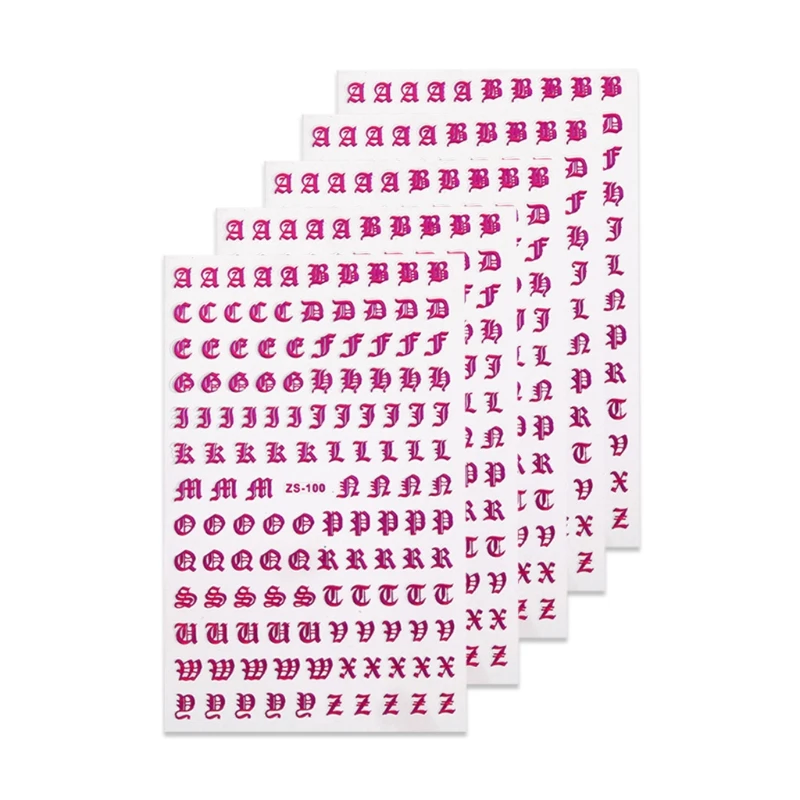 

Retro Letters Chunky Glitter Nail Art Decorative Stickers UV Epoxy Resin Filling