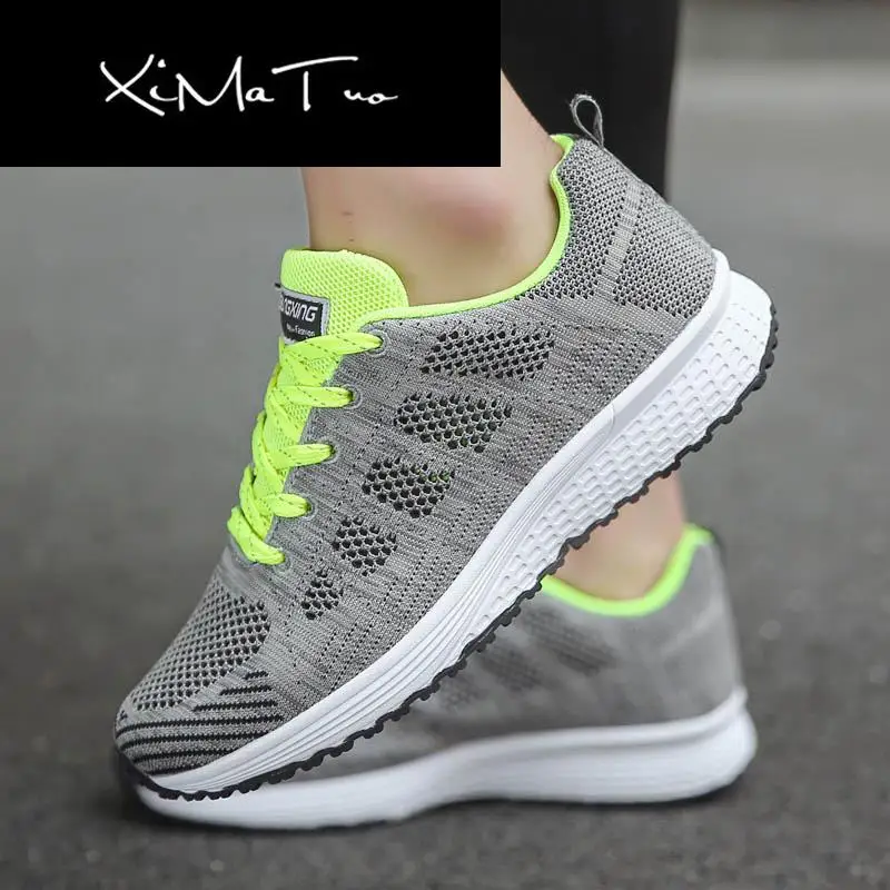 Женские кроссовки Белые на платформе Женская обувь Повседневная Tenis Feminino Zapatos de