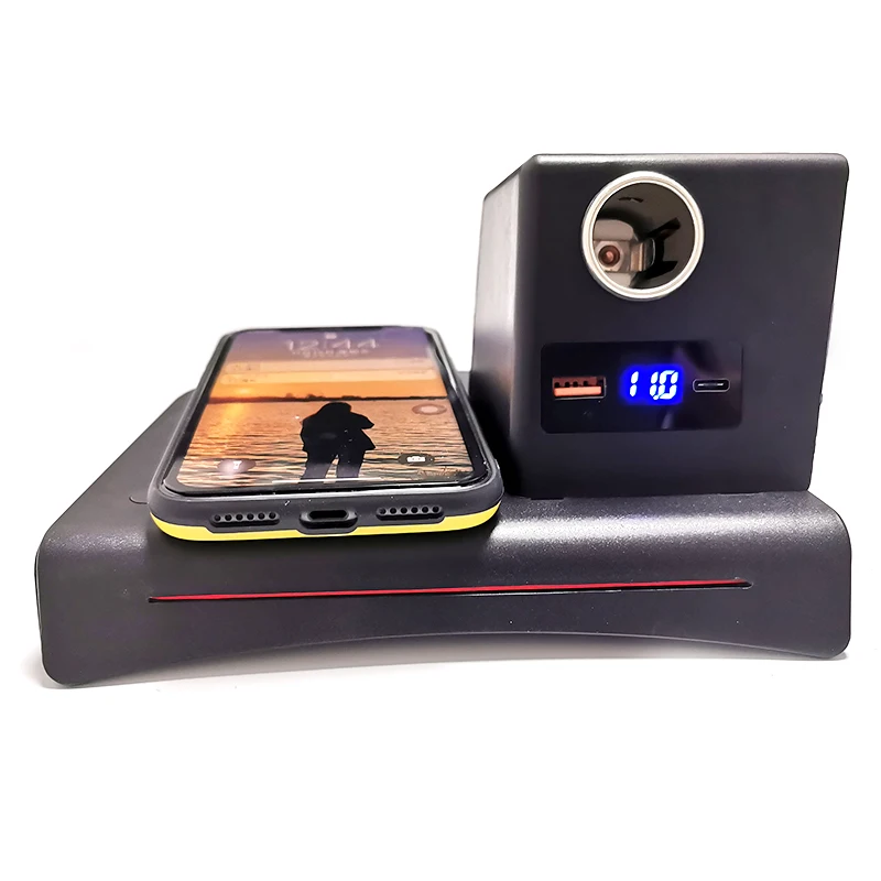 

For Chevrolet Equinox 2017 2018 2019 QI car wireless charger fast charging plate 15W phone charger for iPhone 8 9 11