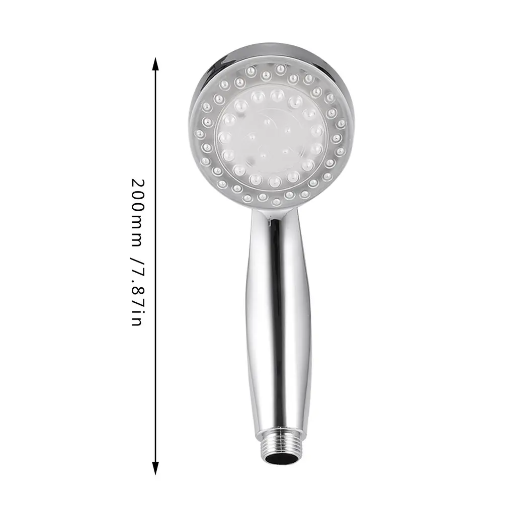 

Colorful LED Shower Magic 7 Color 5 LED Lights Handing Rainfall Shower Head Single Round Head RC-9816 For Water Bath Bathroom