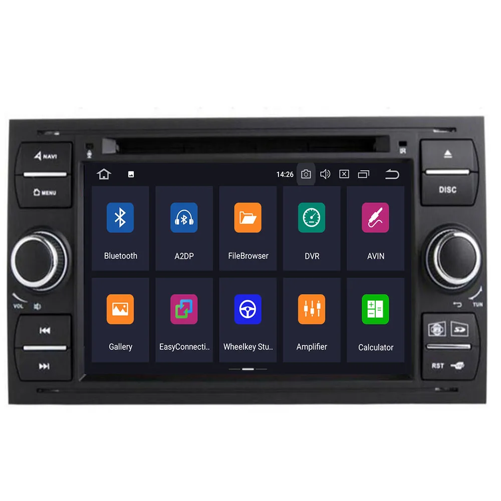 Online Auto DVD Player Android 10 DAB + 2din In Dash Für Ford Transit Fokus Verbinden S-MAX Kuga Mondeo Mit 8 Core Wifi 4G GPS Bluetooth