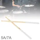 1 пара клена Барабанные палочки деревянные барабанные палочки с нескользящей резиновой ручкой Крышка голени 7A музыкальные инструменты, барабан палочки