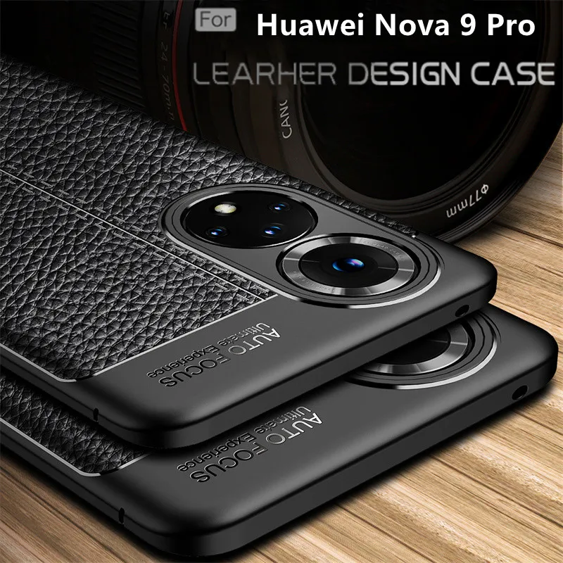 for cover huawei nova 9 pro case shockproof bumper back soft tpu leather case for nova 9 pro cover for huawei nova 9 pro fundas free global shipping