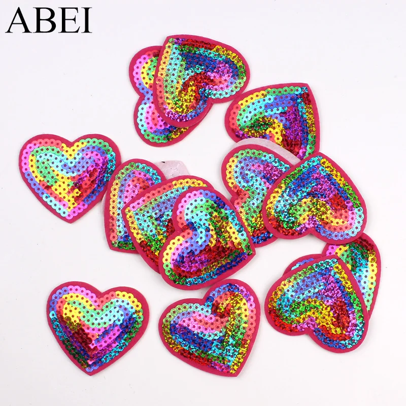 Наклейки с вышивкой в виде сердца для украшения джинсов сумок штанов 10 шт. | Дом и